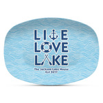Live Love Lake Plastic Platter - Microwave & Oven Safe Composite Polymer (Personalized)