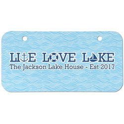 Live Love Lake Mini/Bicycle License Plate (2 Holes) (Personalized)