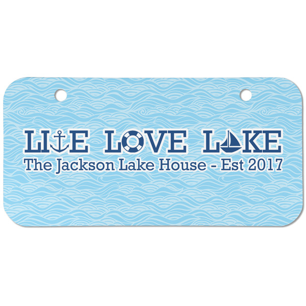 Custom Live Love Lake Mini/Bicycle License Plate (2 Holes) (Personalized)