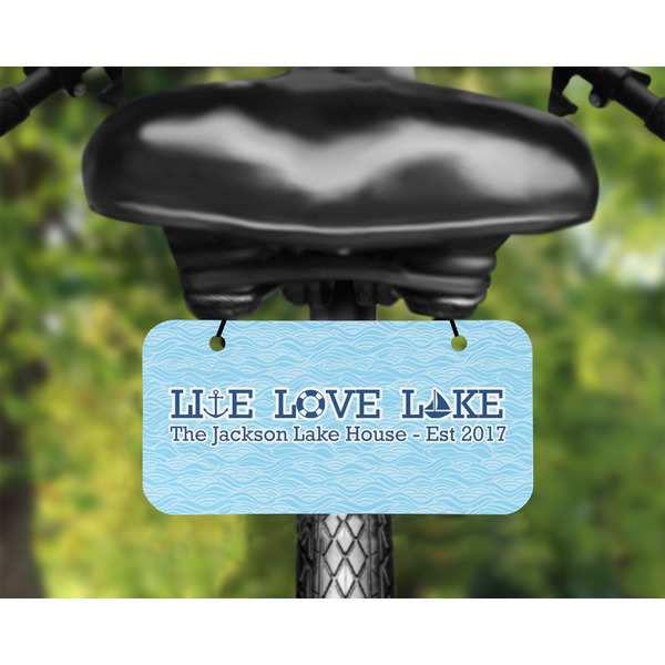 Live Love Lake Mini License Plate on Bicycle - LIFESTYLE Two holes