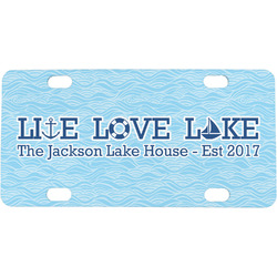 Live Love Lake Mini / Bicycle License Plate (4 Holes) (Personalized)