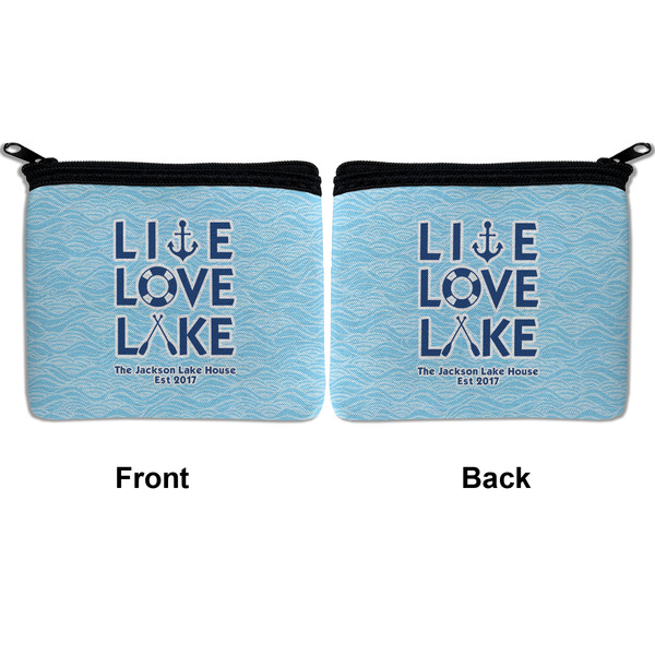 Live Love Lake Neoprene Coin Purse - Front & Back (APPROVAL)