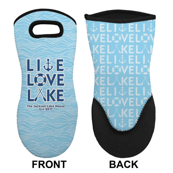 Live Love Lake Neoprene Oven Mitt (Front & Back)