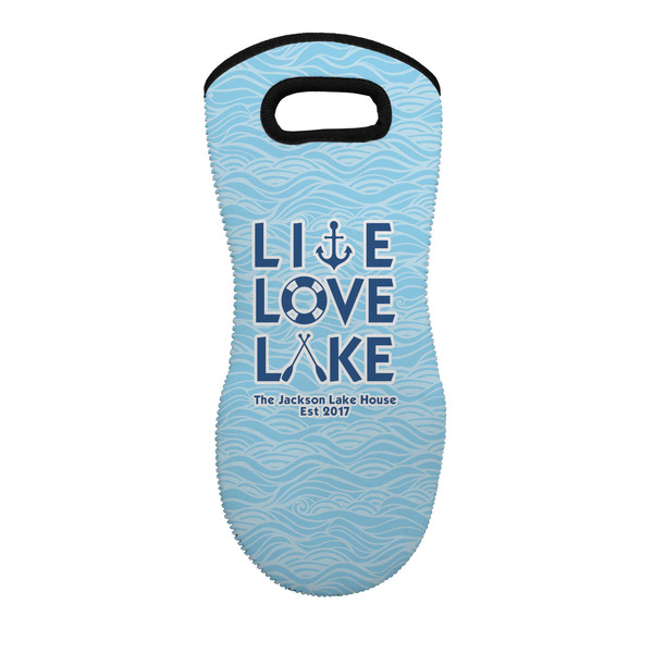 Custom Live Love Lake Neoprene Oven Mitt - Single w/ Name or Text