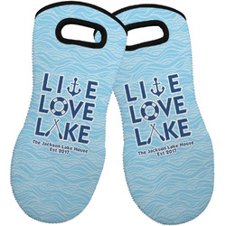 Live Love Lake Neoprene Oven Mitts - Set of 2 w/ Name or Text