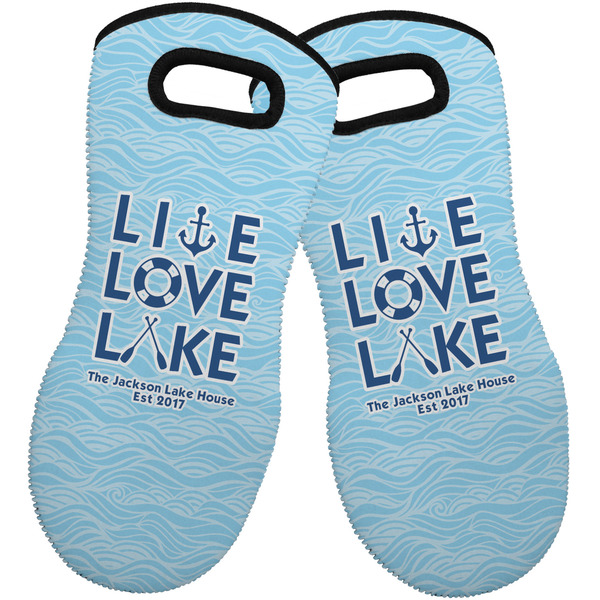 Live Love Lake Neoprene Oven Mitt -Set of 2 - Front