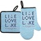 Live Love Lake Right Oven Mitt & Pot Holder Set w/ Name or Text