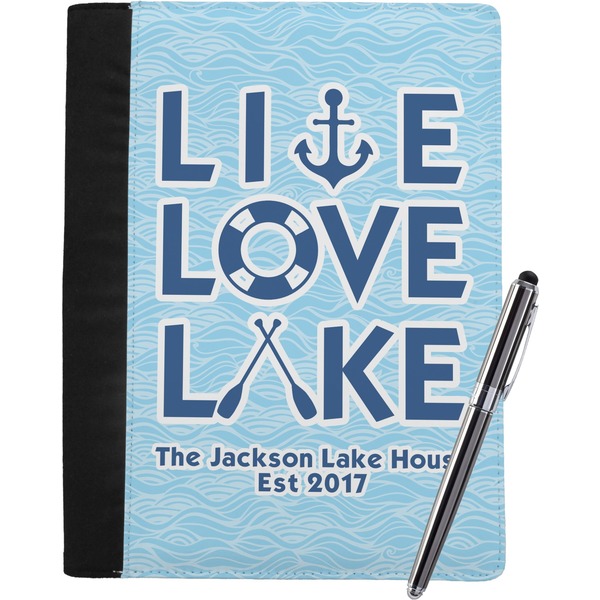 Custom Live Love Lake Notebook Padfolio - Large w/ Name or Text
