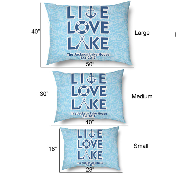 Live Love Lake Outdoor Dog Beds - SIZE CHART