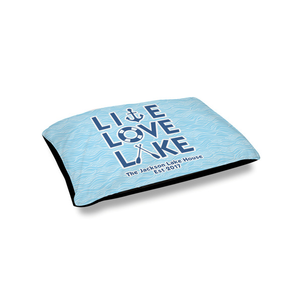 Custom Live Love Lake Outdoor Dog Bed - Small (Personalized)