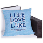 Live Love Lake Outdoor Pillow (Personalized)