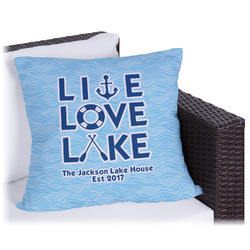 Live Love Lake Outdoor Pillow (Personalized)