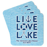 Live Love Lake Paper Coasters w/ Name or Text