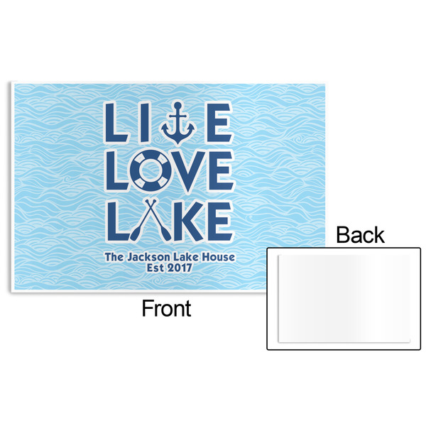Live Love Lake Disposable Paper Placemat - Front & Back