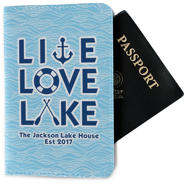Custom Live Love Lake Passport Holder - Fabric (Personalized)