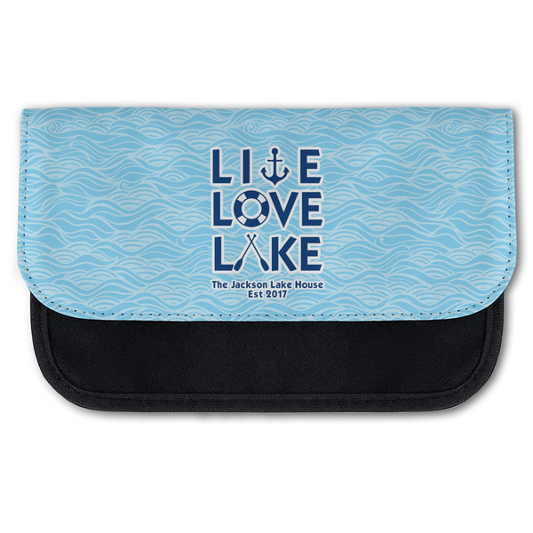Custom Live Love Lake Canvas Pencil Case w/ Name or Text