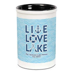 Live Love Lake Ceramic Pencil Holders - Black