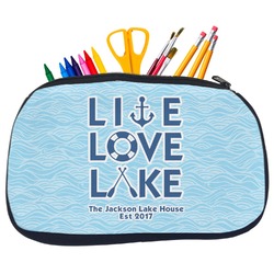 Live Love Lake Neoprene Pencil Case - Medium w/ Name or Text