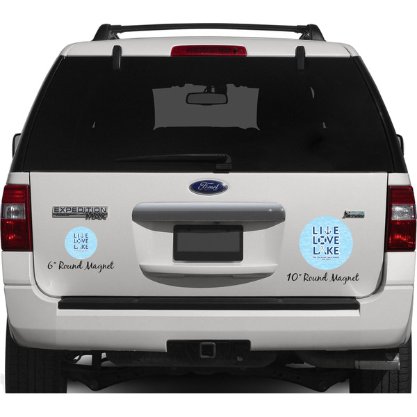 Live Love Lake Personalized Car Magnets on Ford Explorer