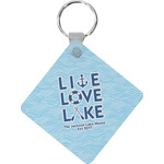 Live Love Lake Diamond Plastic Keychain w/ Name or Text