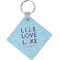 Live Love Lake Personalized Diamond Key Chain