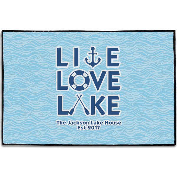 Custom Live Love Lake Door Mat - 36"x24" (Personalized)