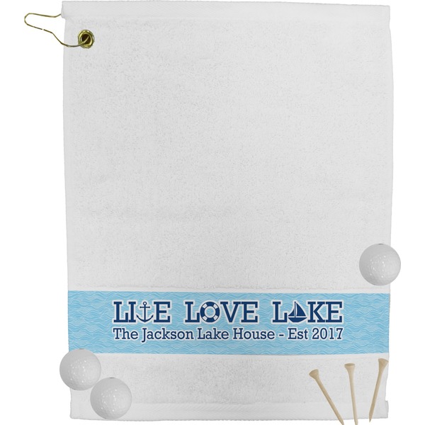Custom Live Love Lake Golf Bag Towel (Personalized)