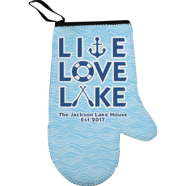 Custom Live Love Lake Right Oven Mitt (Personalized)