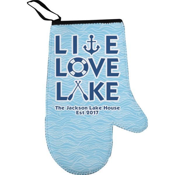 Live Love Lake Personalized Oven Mitt