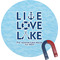 Live Love Lake Round Fridge Magnet (Personalized)