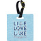 Live Love Lake Personalized Square Luggage Tag
