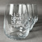 Live Love Lake Stemless Wine Glasses (Set of 4) (Personalized)