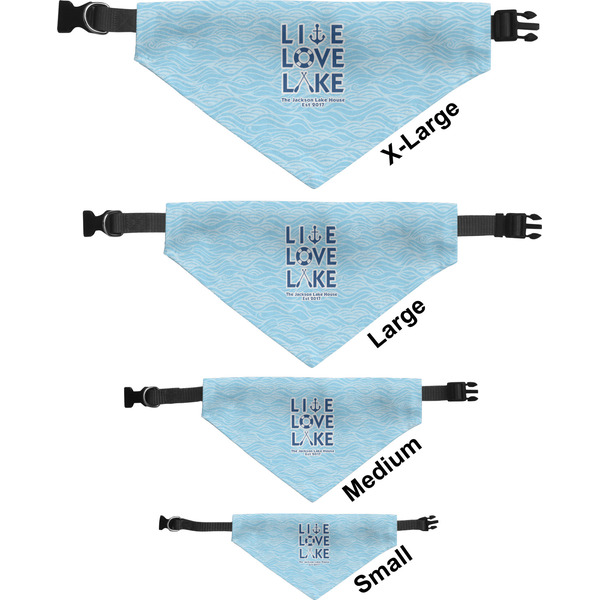 Live Love Lake Pet Bandana Sizes