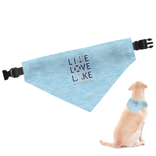 Custom Live Love Lake Dog Bandana (Personalized)