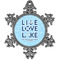Live Love Lake Vintage Snowflake Ornament (Personalized)
