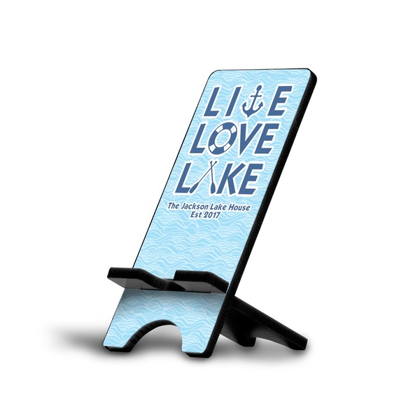 Custom Live Love Lake Cell Phone Stand (Large) (Personalized)