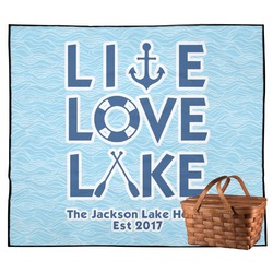 Live Love Lake Outdoor Picnic Blanket (Personalized)
