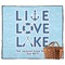 Live Love Lake Picnic Blanket - Flat - With Basket