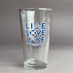 Live Love Lake Pint Glass - Full Color Logo (Personalized)