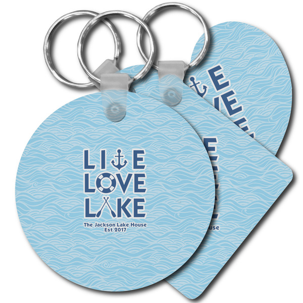 Custom Live Love Lake Plastic Keychain (Personalized)