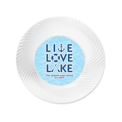 Live Love Lake Plastic Party Appetizer & Dessert Plates - 6" (Personalized)
