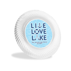 Live Love Lake Plastic Party Appetizer & Dessert Plates - 6" (Personalized)