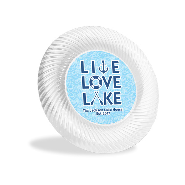 Custom Live Love Lake Plastic Party Appetizer & Dessert Plates - 6" (Personalized)
