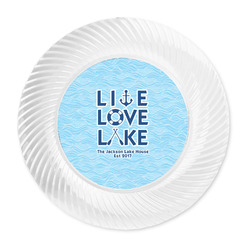 Live Love Lake Plastic Party Dinner Plates - 10" (Personalized)