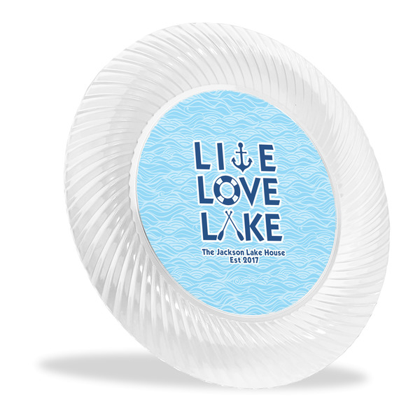 Custom Live Love Lake Plastic Party Dinner Plates - 10" (Personalized)