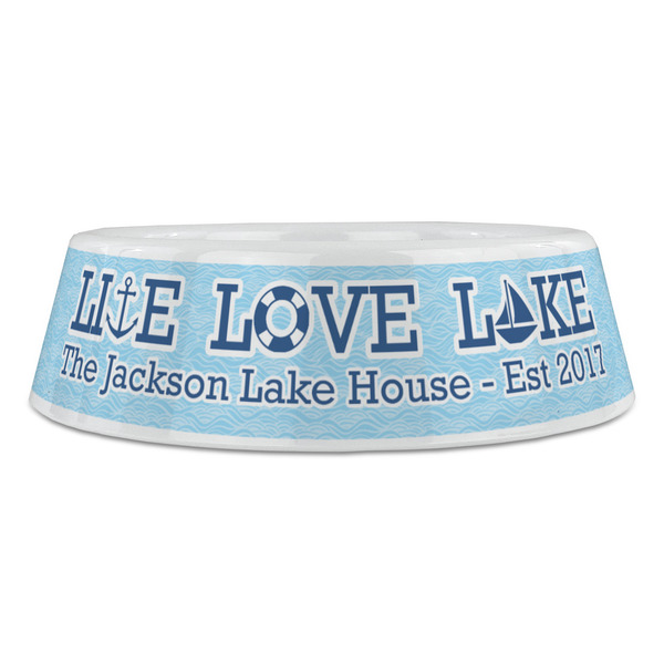 Live Love Lake Plastic Pet Bowls - Large - FRONT