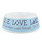 Live Love Lake Plastic Dog Bowl - Medium (Personalized)