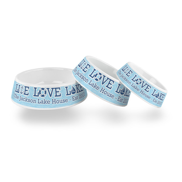 Live Love Lake Plastic Pet Bowls - PARENT MAIN