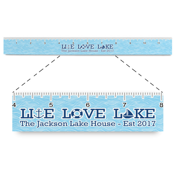 Custom Live Love Lake Plastic Ruler - 12" (Personalized)
