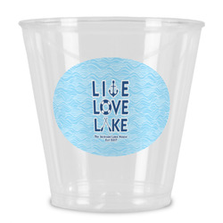 Live Love Lake Plastic Shot Glass (Personalized)